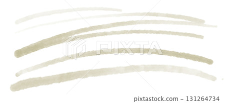 An illustration featuring lines drawn with dark brown ink-like art materials 131264734