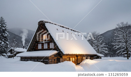 白雪皚皚的合掌屋 131265059