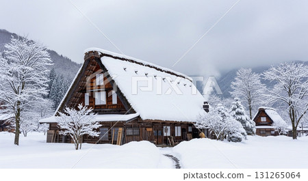 白雪皚皚的合掌屋 131265064