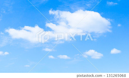Refreshing background photo of large clouds and blue sky 131265068