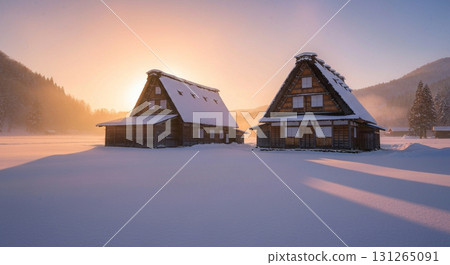 白雪皚皚的合掌屋 131265091