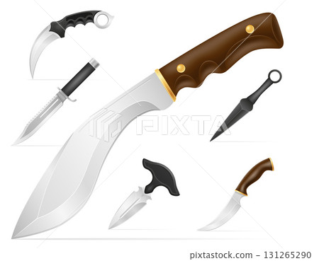 knife combat weapon cartoon stock vector illustration 131265290