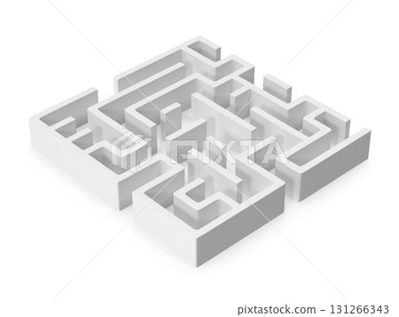 3d white maze complex pathfinding challenge 131266343
