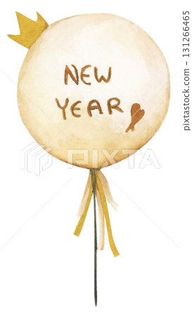 New Year Balloon Watercolor Countdown Black Gold Festive Holiday Decoration Illustration New Year Balloon Watercolor Countdown Black Gold Festive Holiday Decoration Illustration 131266465