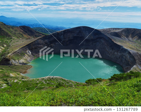 View of Okama from the Zao mountain range in summer 131267789