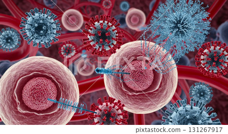 侵入人體的細菌和病毒 131267917