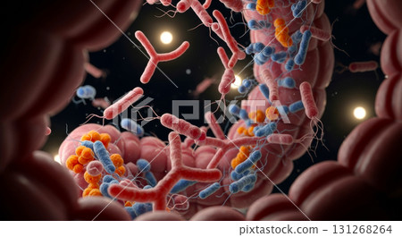 乳酸菌、雙歧桿菌、丁酸菌在體內發揮作用 131268264