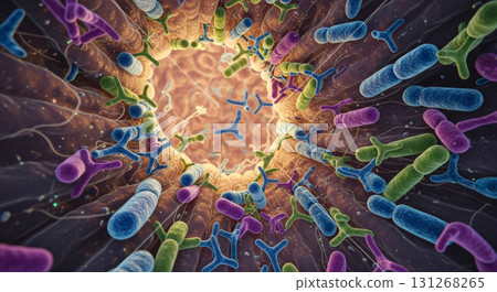 Lactic acid bacteria, bifidobacteria, and butyric acid bacteria work in the body 131268265