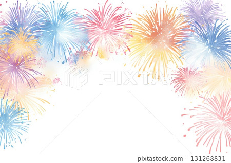 五顏六色的煙花框架 131268831