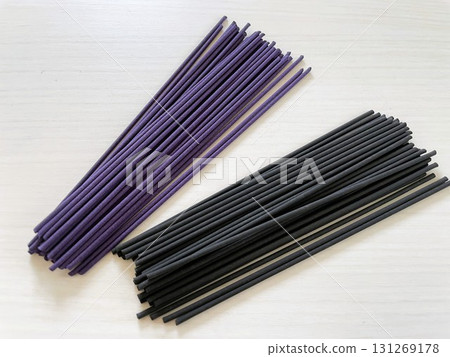Purple incense sticks with lavender scent and black incense sticks with cypress scent 010 131269178