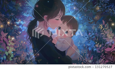 Mother and baby illustration Mother and baby illustration 131270527