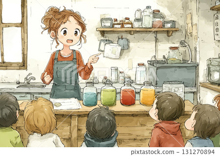 美優系列:美優教導孩子分類垃圾的場景 美優系列:美優教導孩子分類垃圾的場景 131270894