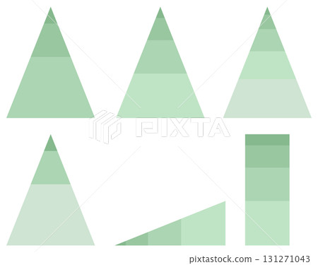Set of 6 muted green data shapes 131271043