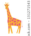 Cute giraffe with pink spots. 131271543