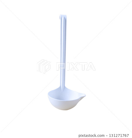 kitchen soup ladle isolated on white background . kitchen soup ladle isolated on white background . 131271767