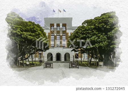 Watercolor painting style, Ishikawa Prefectural Government Memorial Shiinoki Guest House, Kanazawa City, Ishikawa Prefecture Watercolor painting style, Ishikawa Prefectural Government Memorial Shiinoki Guest House, Kanazawa City, Ishikawa Prefecture 131272045