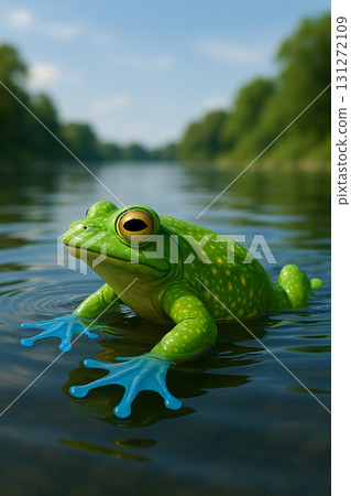 Blue hand frog 131272109
