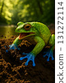 Blue hand frog 131272114