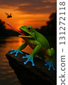 Blue hand frog 131272118