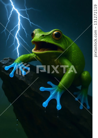 Blue hand frog 131272119