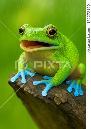 Blue hand frog 131272120
