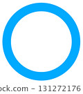 Light blue circle mark symbol icon clean background transparent illustration material 131272176