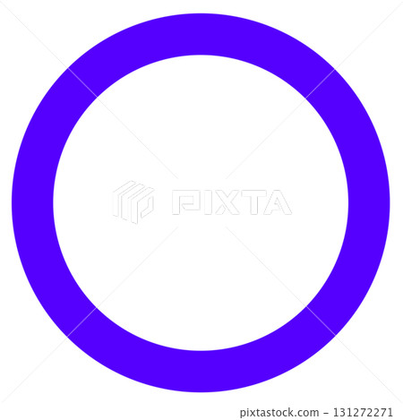 Simple purple circle mark symbol icon with transparent background illustration material 131272271