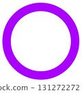 Simple purple circle mark symbol icon with transparent background illustration material 131272272