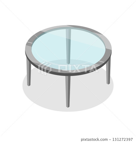 3D Isometric Flat Vector Illustration of Tables Collection, Wooden Furniture. Item 2 131272397