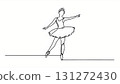 Ballerina line drawing 131272430