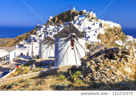 windmills of Greece. Serifos island, Cyclades windmills of Greece. Serifos island, Cyclades 131272573