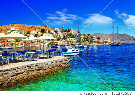beautiful Greek island Symi. Dodecanes, Greece beautiful Greek island Symi. Dodecanes, Greece 131272598