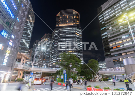 東京：品川車站和商業區的夜景 131272947
