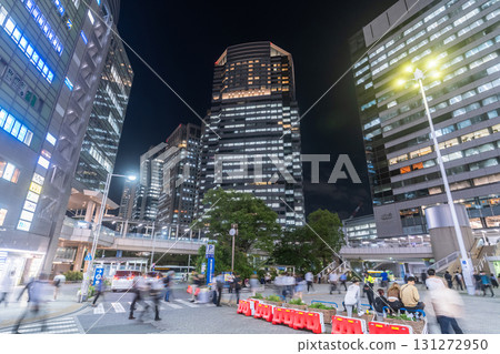 Tokyo: Night view of Shinagawa Station and the business district Tokyo: Night view of Shinagawa Station and the business district 131272950