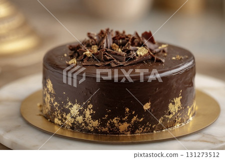 Close-up of luxury chocolate cake (sweets and desserts) 131273512