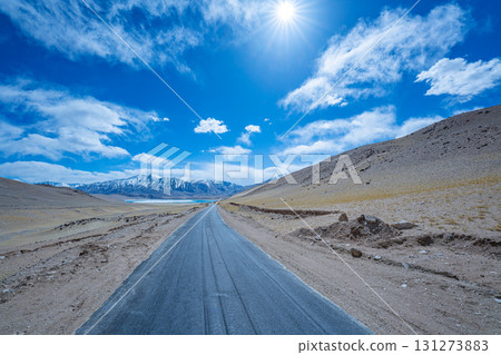 High-Altitude Desert River Landscape High-Altitude Desert River Landscape 131273883