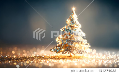 一棵包裹著閃閃發光顆粒的奇妙聖誕樹 131274088