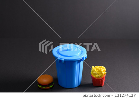 Image of throwing away hamburgers for resale 131274127