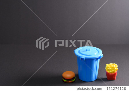 Image of throwing away hamburgers for resale Image of throwing away hamburgers for resale 131274128