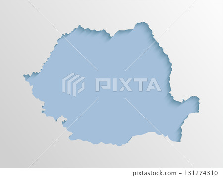 Vector map of state Romania, abstract inner shadow Vector map of state Romania, abstract inner shadow 131274310