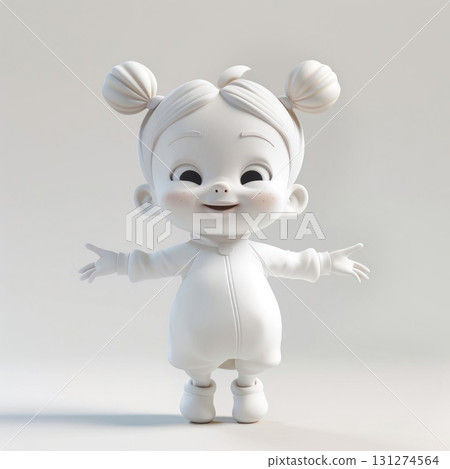 Cheerful animated character figurine with an inviting smile, ideal for kids collections and wallpapers!  131274564