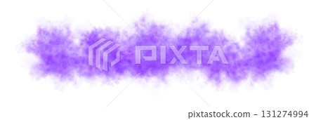 Dense violet smoke cloud with transparent background, spreading horizontally with realistic soft texture and misty edges for visual effects Dense violet smoke cloud with transparent background, spreading horizontally with realistic soft texture and misty edges for visual effects 131274994