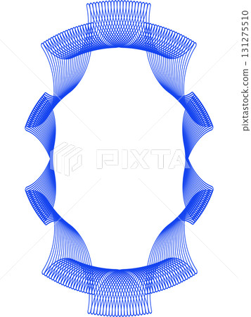 Simple blue line frames with double stroke. Monogram blank for text decoration. Simple blue line frames with double stroke. Monogram blank for text decoration. 131275510