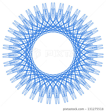 Simple blue line frames with double stroke. Monogram blank for text decoration. Simple blue line frames with double stroke. Monogram blank for text decoration. 131275518