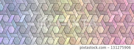 Texture of marble tiles. Marble floor with abstract layer effect. Panoramic view. Texture of marble tiles. Marble floor with abstract layer effect. Panoramic view. 131275906
