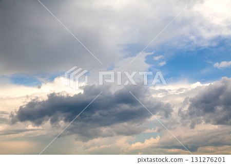 Beautiful Cumulus Clouds with Sunlight Reflections 131276201