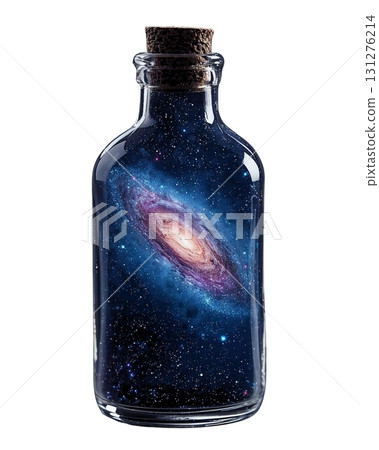 困在小瓶子裡的星系——一幅奇妙的太空插圖 131276214