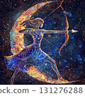 Experience the magic of the cosmos with this stunning artistic portrayal of a celestial archer 131276288