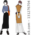 Casual outfits incorporating autumn trends - Women's fashion illustrations 131276704