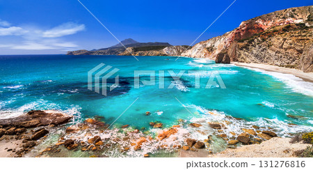 beautiful beaches of Greek islands- Milos, Cyclades 131276816
